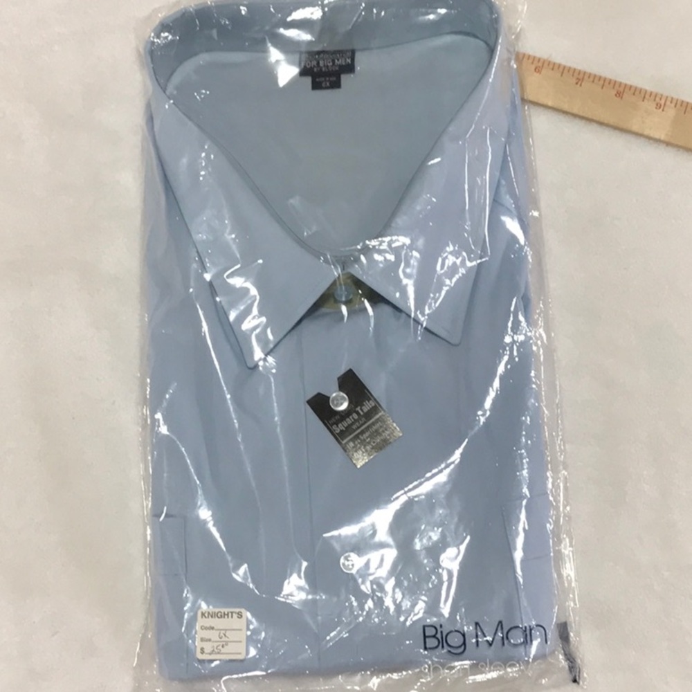 Vintage  Boulevard Big Man 6X short sleeve dress shirt blue